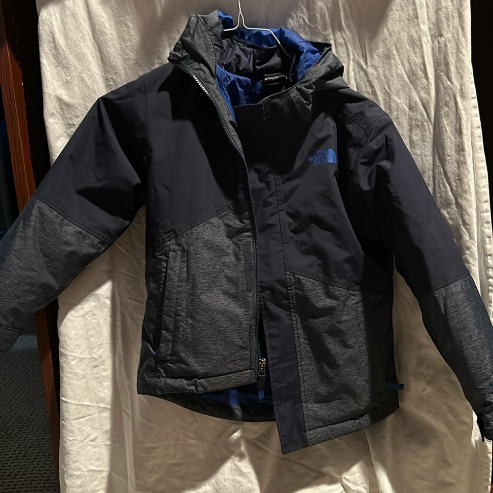North face jacket. Youth small, Blue and gray.